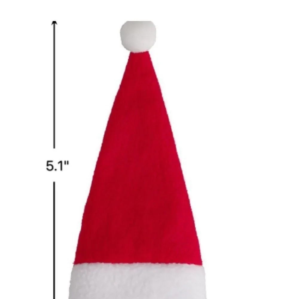 Adorable Christmas Table Decor Santa Hats Qt 10